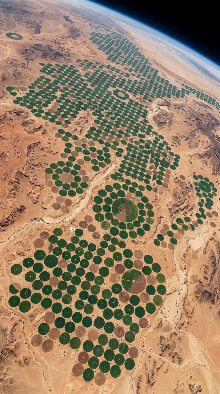 Irrigation farmland from space