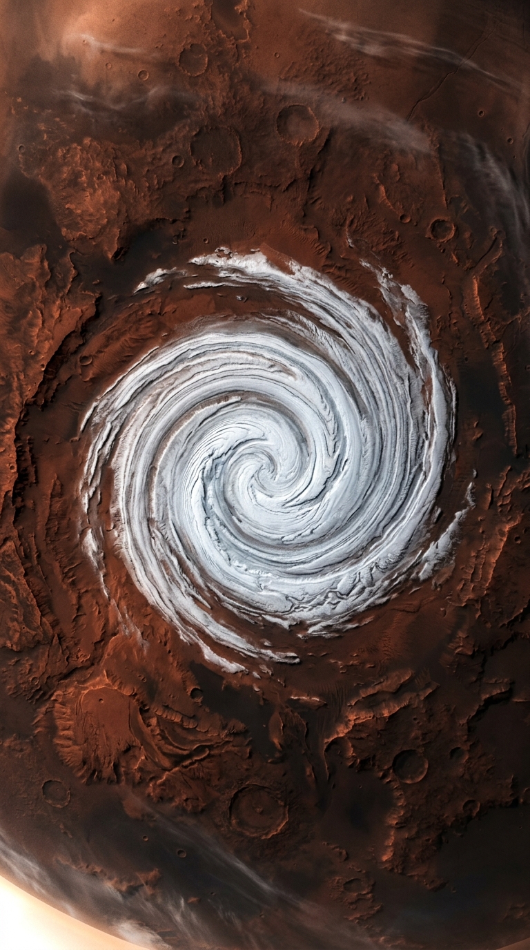 Mars polar ice cap